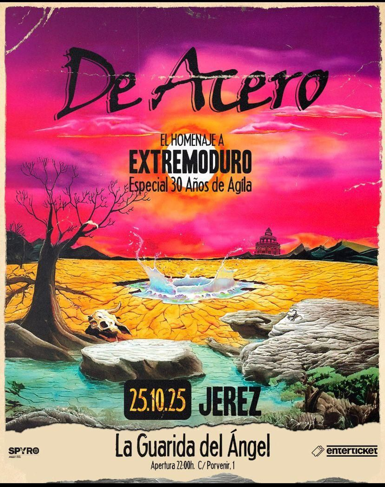 Cartel promocional del concierto tributo a Extremoduro