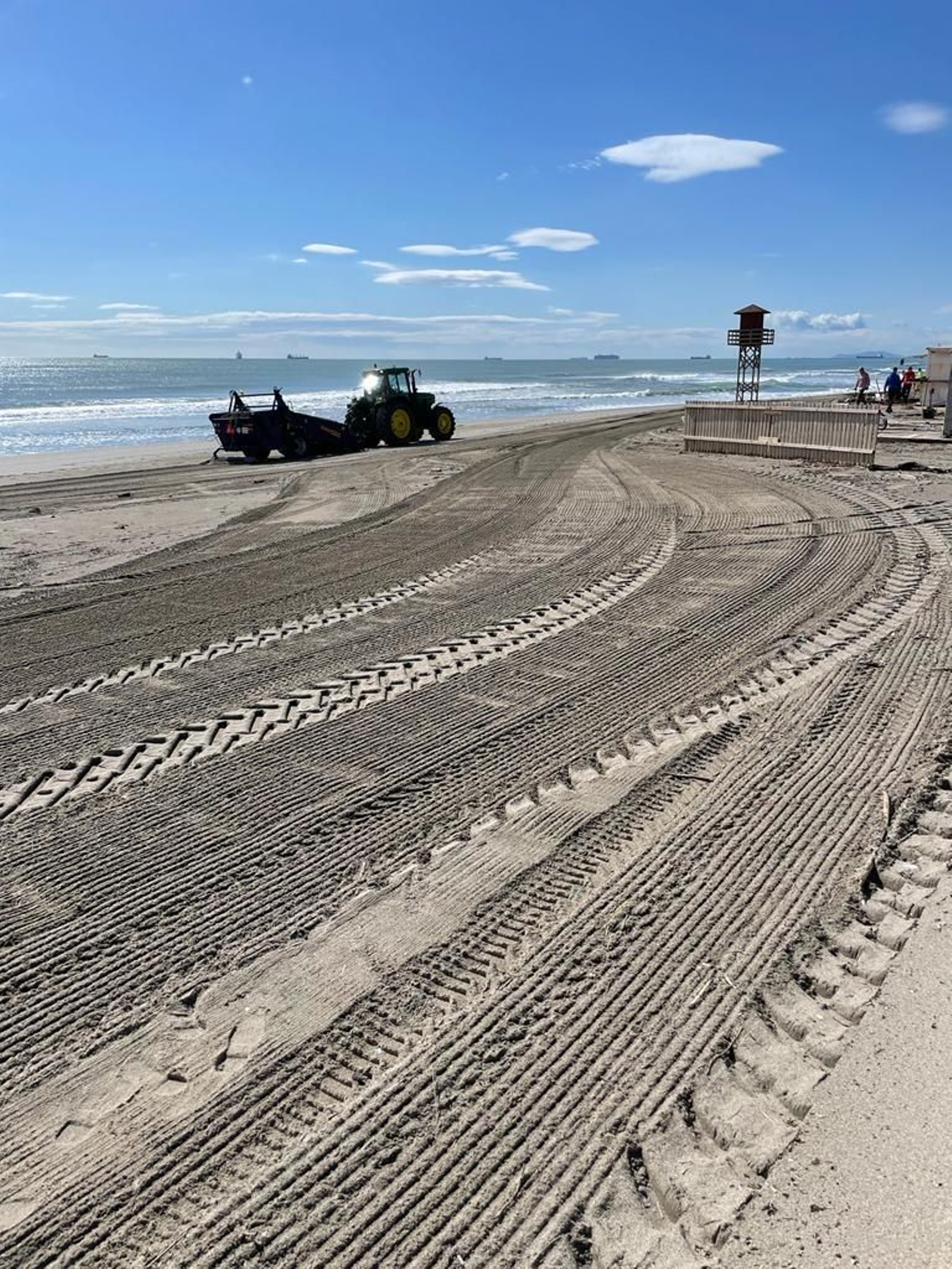 Perfilado en una de las playas de La Línea.