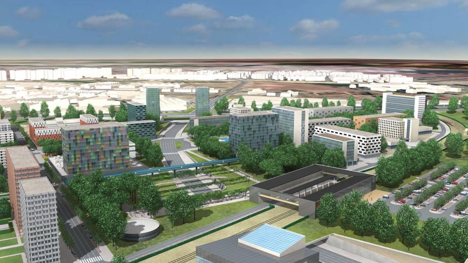 Recreación de un proyecto que contempla levantar hasta 2.330 viviendas.