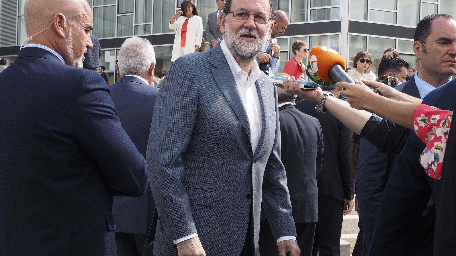 Rajoy, a su llegada al acto.