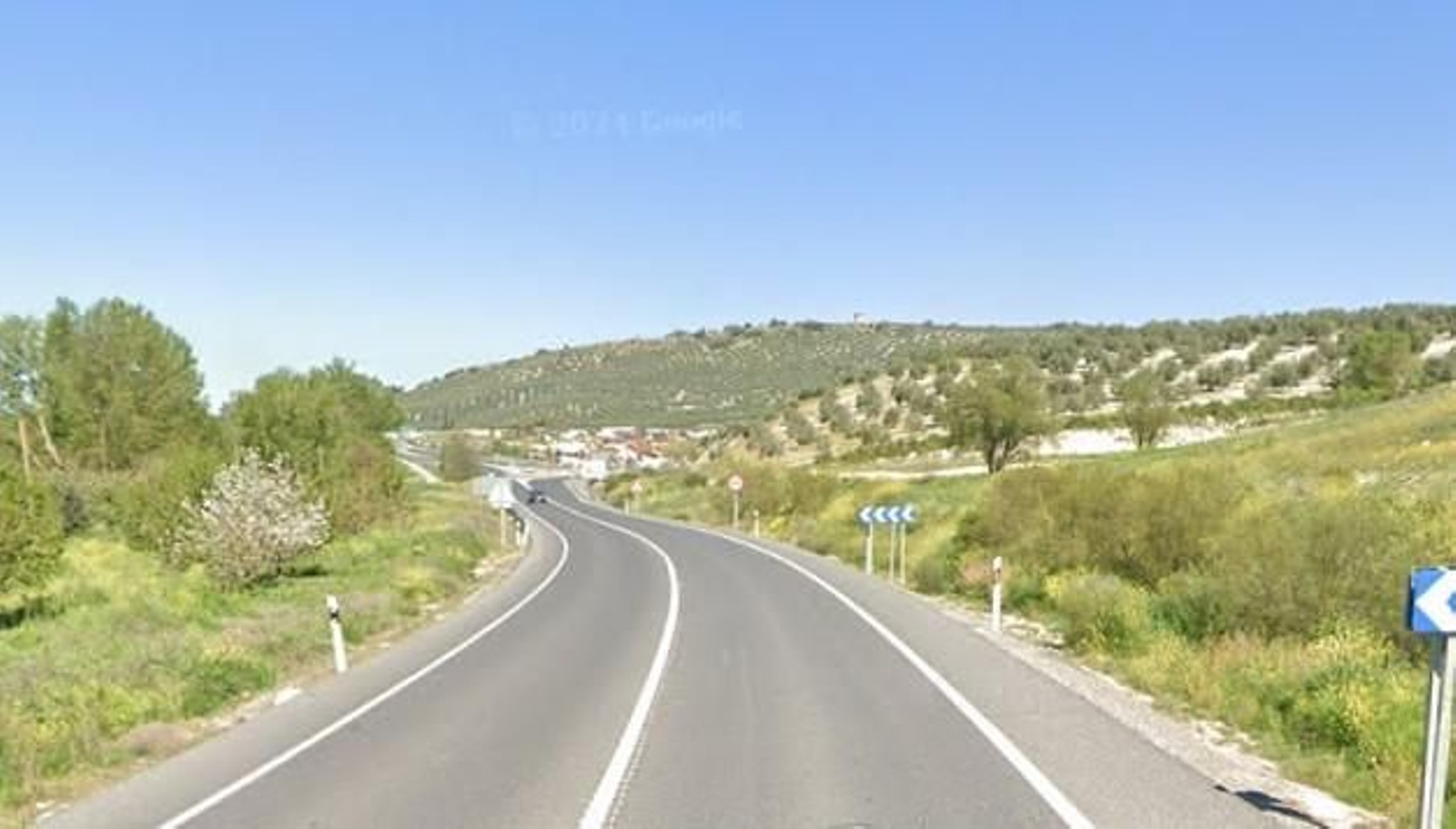 Punto donde se produjo el atropello.