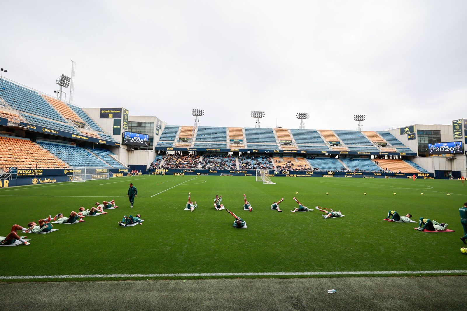 Un entrenamiento del Cádiz.