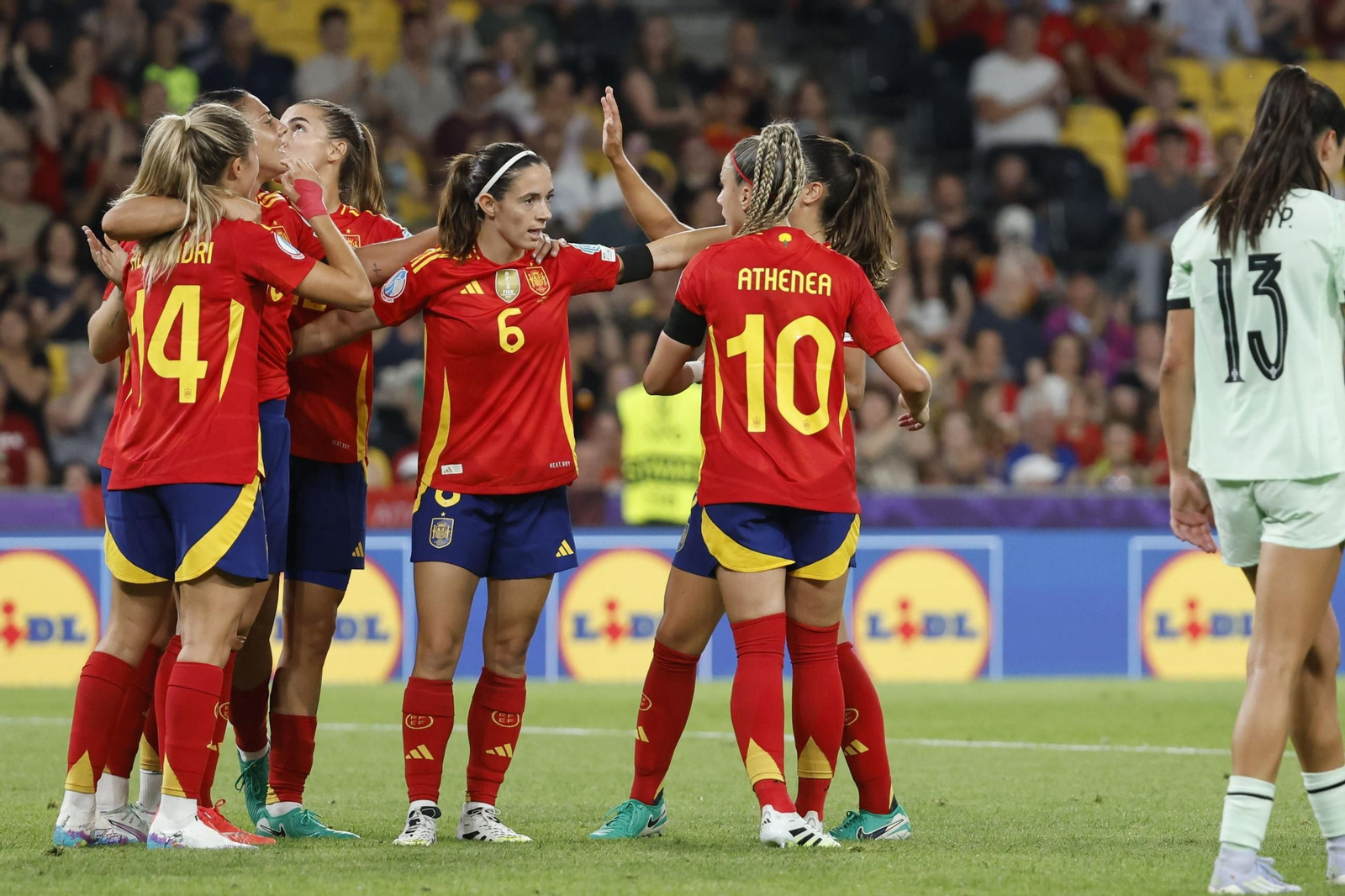 Las fotos del España - Portugal en la Eurocopa femenina