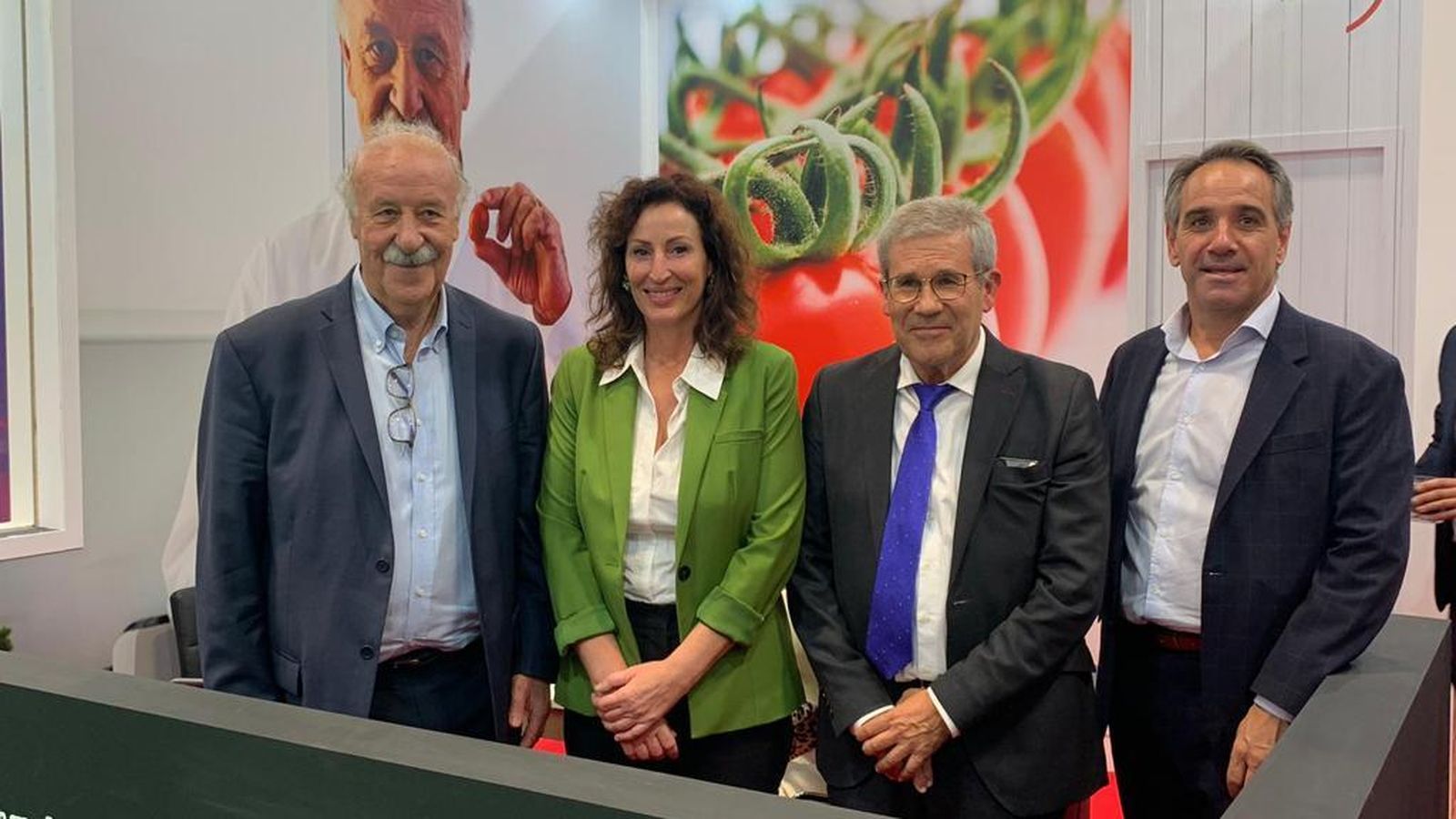 Vázquez junto a Vicente del Bosque.