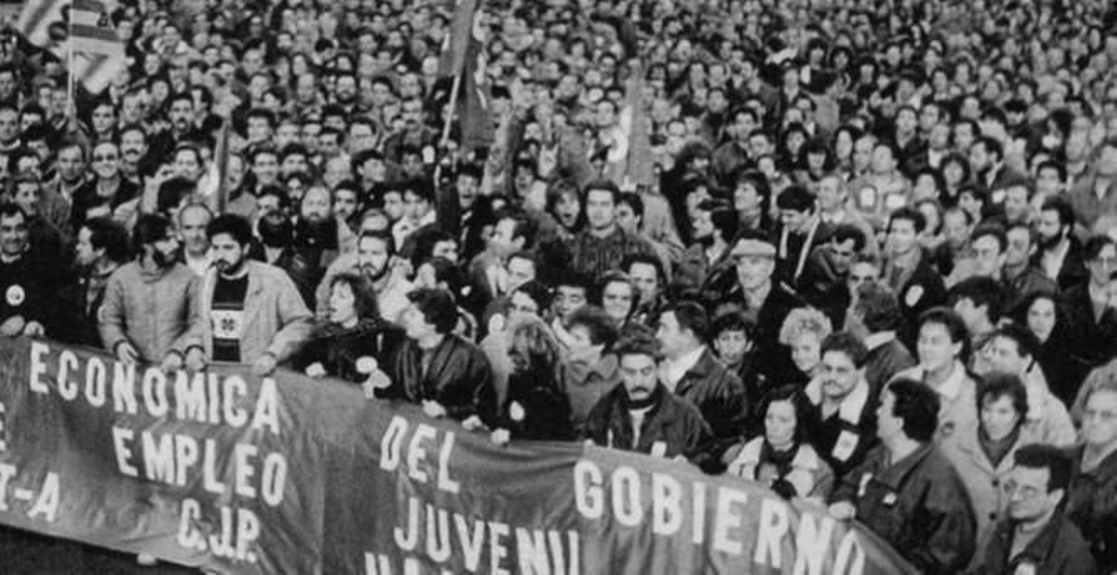 Una imagen de la Huelga General de 1988 contra el Gobierno de Felipe González