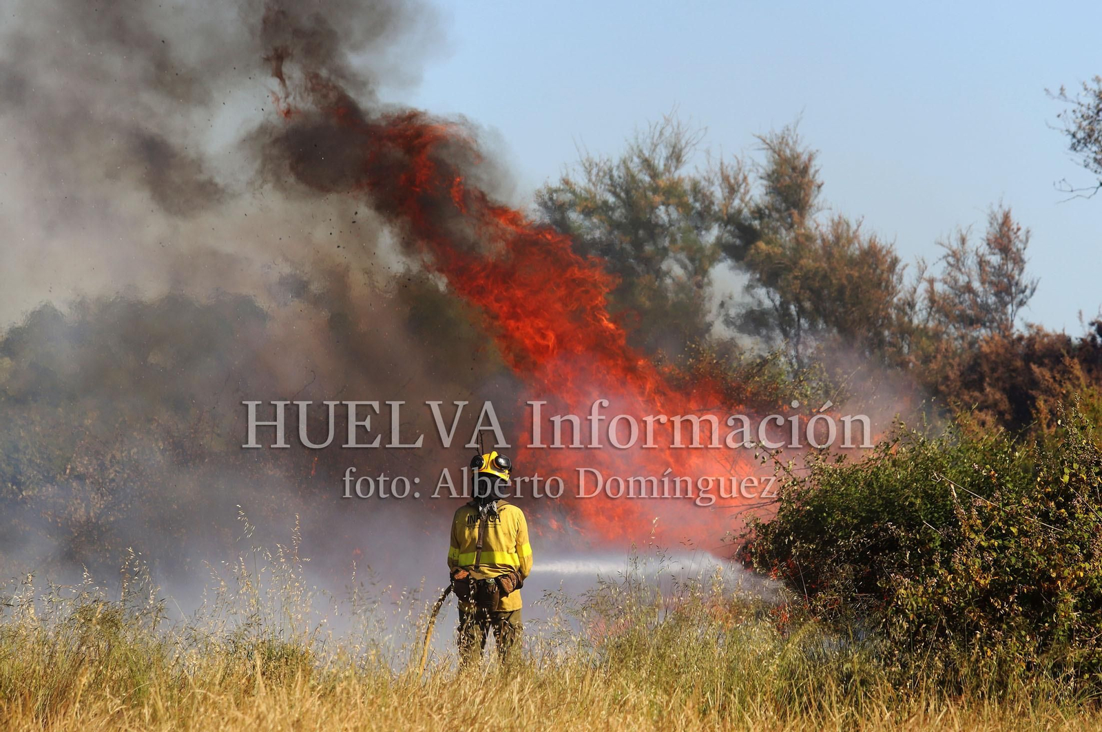 Imágenes del incendio en Doñana