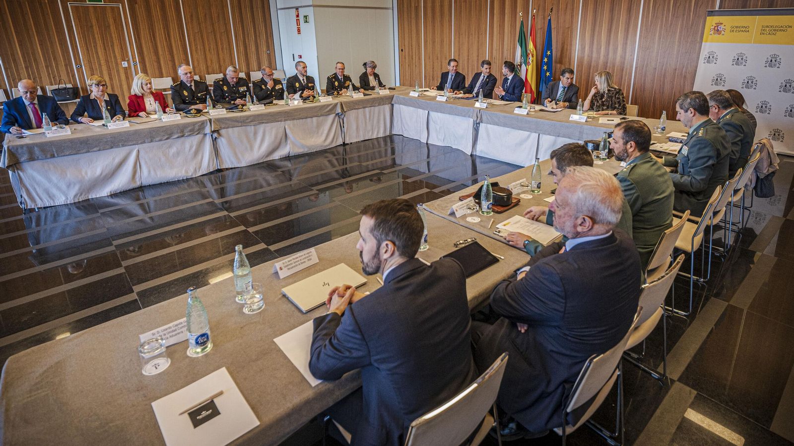 Un momento del encuentro de la Mesa de Coordinación Operativa (MECO) del IV Plan Especial de Seguridad del Campo de Gibraltar.