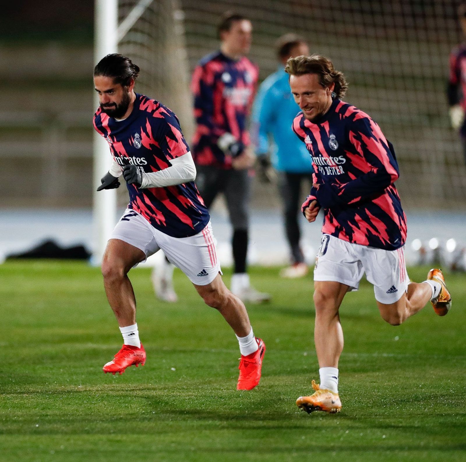 Isco y Modric, en el Ciudad de Málaga.