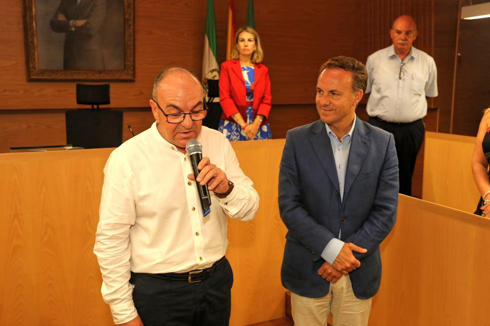 Modesto Serrano durante su toma de posesión como concejal el pasado lunes