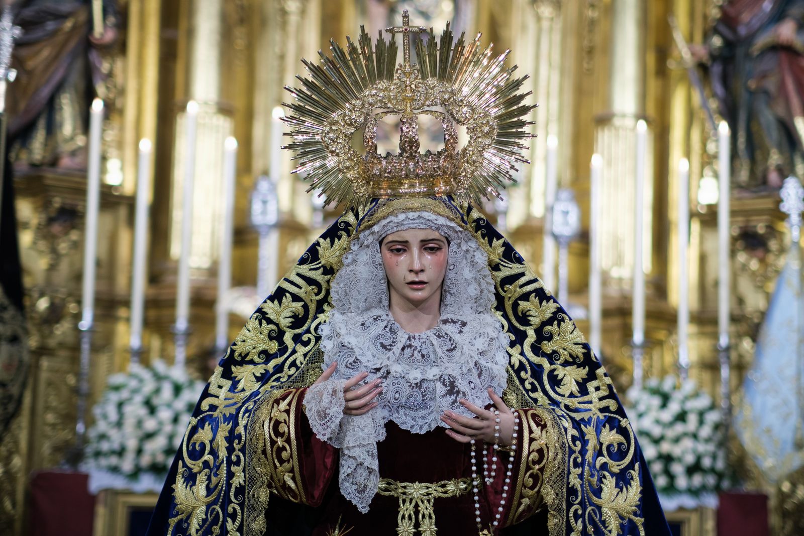 Las imágenes de la veneración a la Virgen de las Penas de Santa Marta