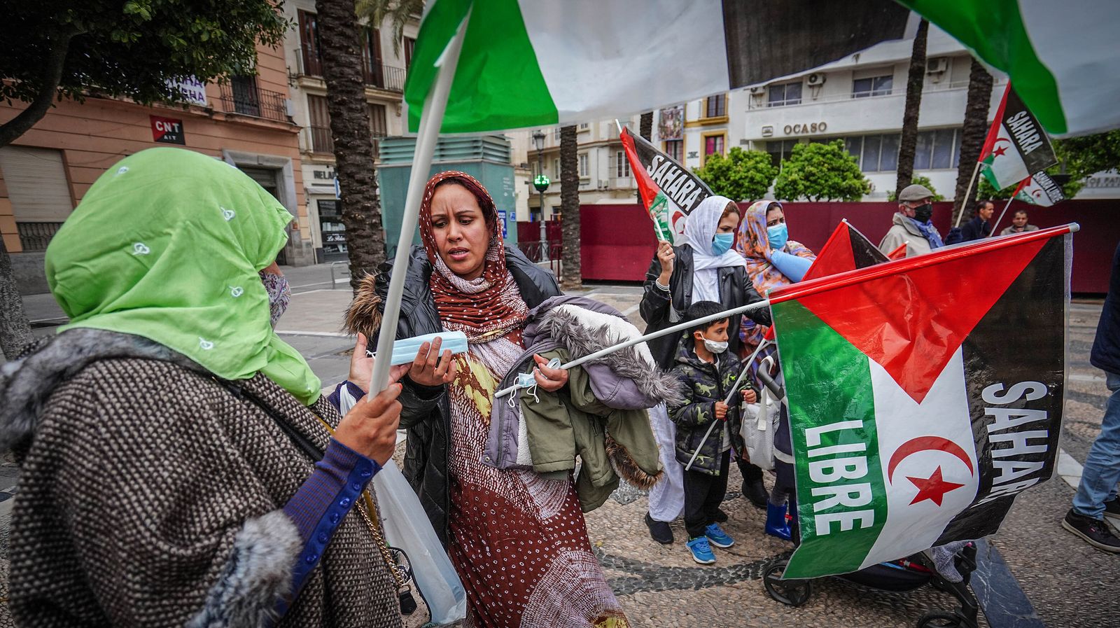Manifestación en apoyo al pueblo Saharaui