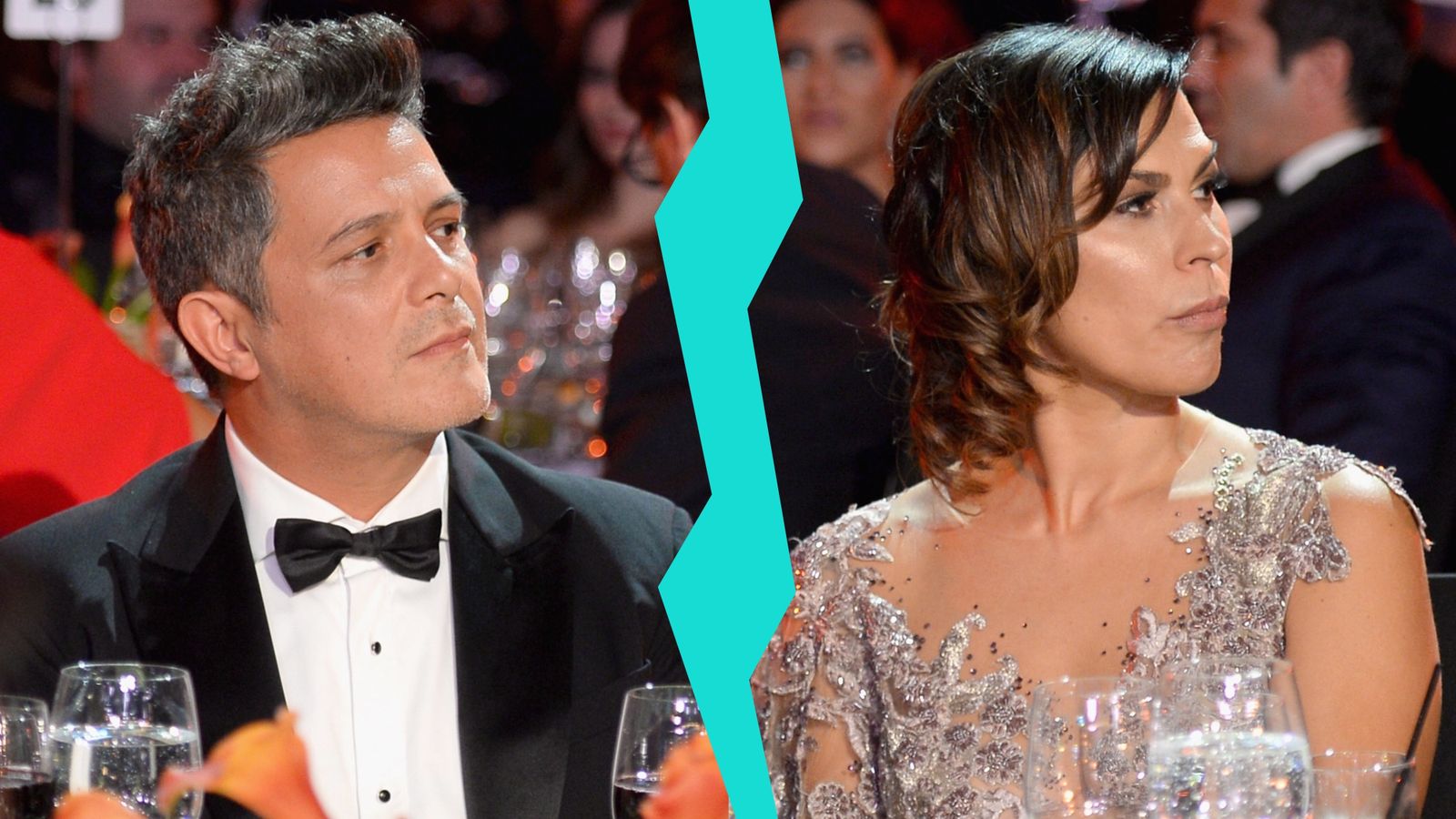 Alejandro Sanz y Raquel Perera, en una gala.