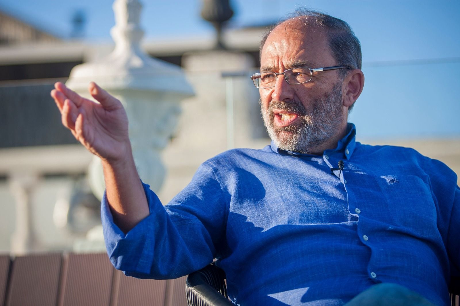 Fernando Santiago, durante la presentación del libro este viernes en la Fundación Cajasol.