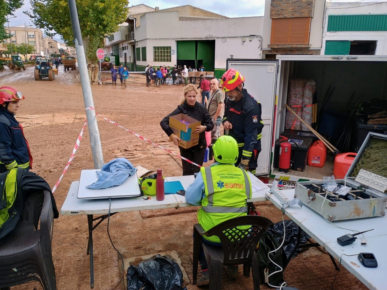 El puesto del SAMU en Utiel.