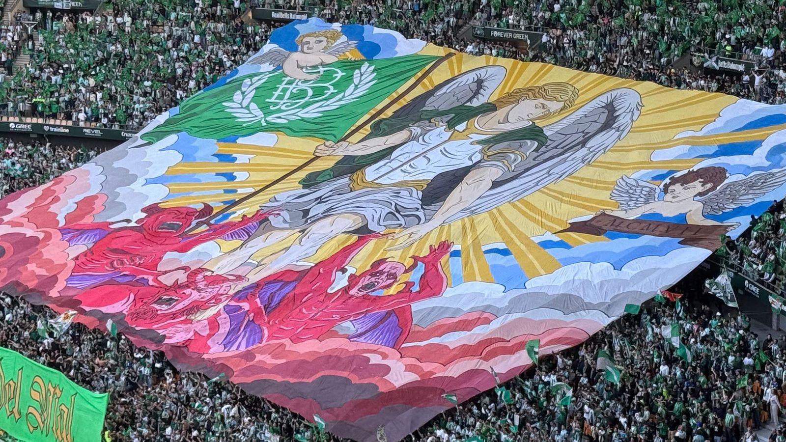 Así ha sido el tifo del Betis para recibir al Sevilla en el derbi