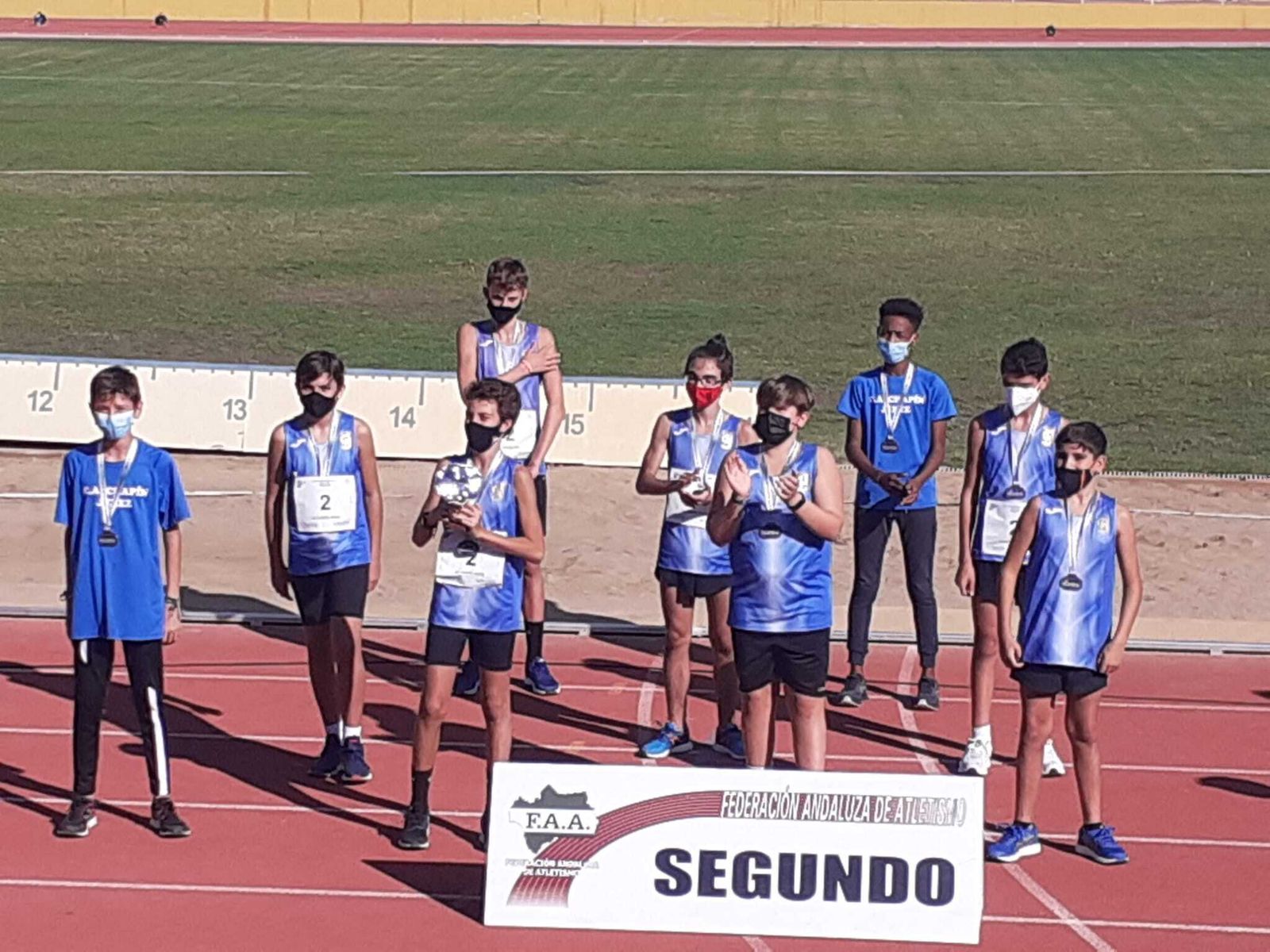 El equipo sub-14 del Beiman Chapín Jerez masculino, subcampeón de Andalucía de clubes.  sub-14.