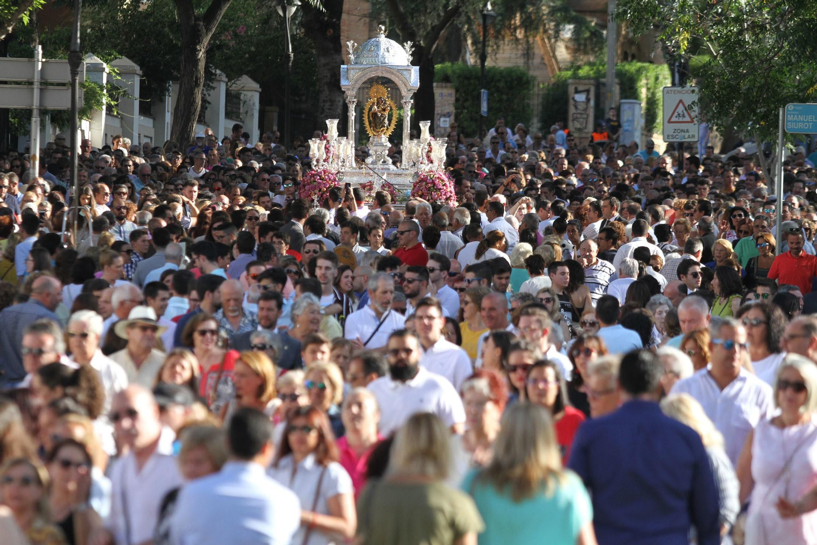 Imágenes de la bajada de La Cinta a la Catedral de La Merced