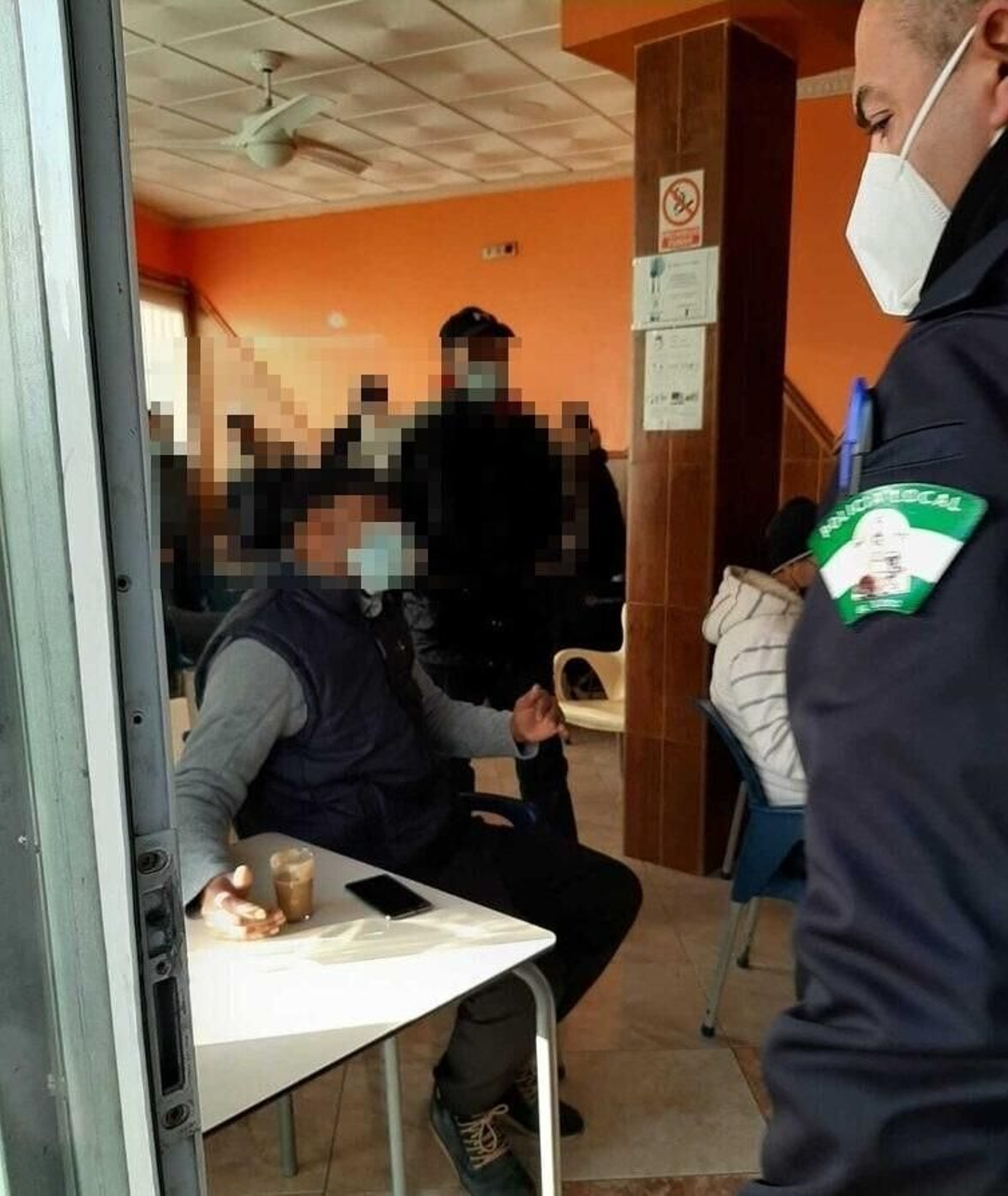 Intervención en un local del municipio.