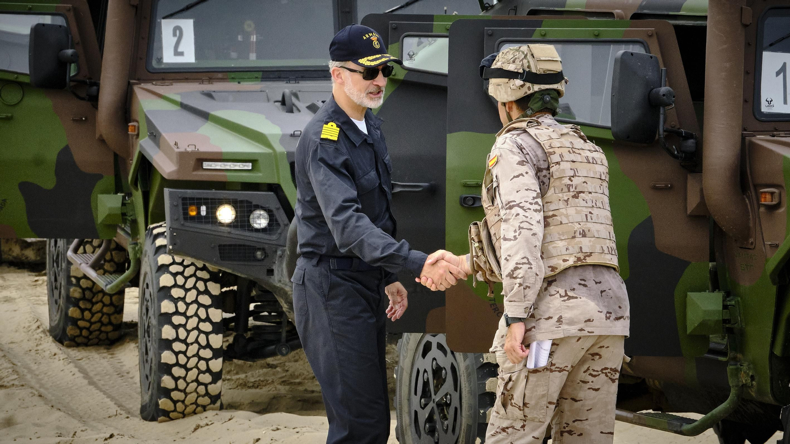 El Rey Felipe VI en las maniobras Flotex 2022