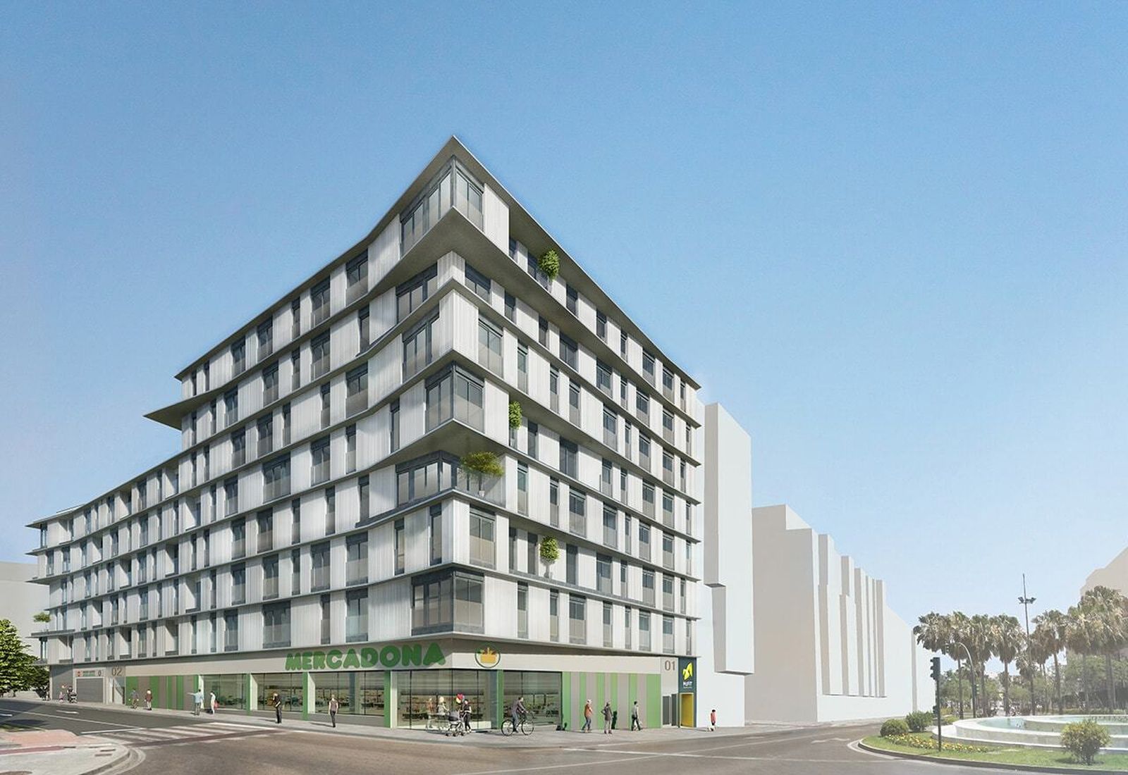 Recreación del edificio principal.