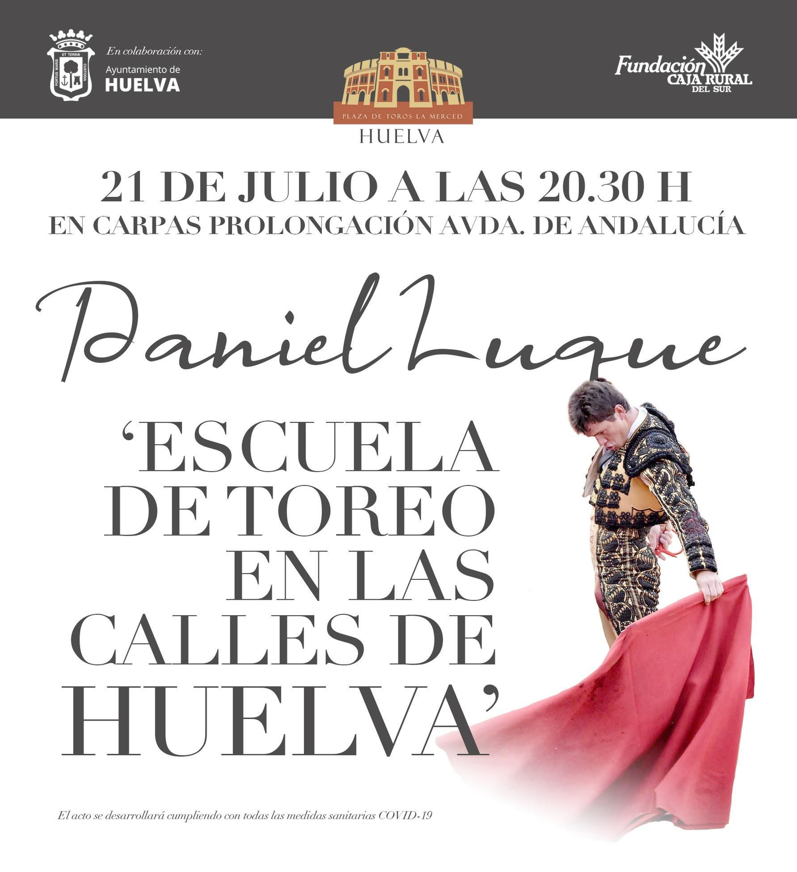 Daniel Luque impartirá un taller sobre toreo en Huelva