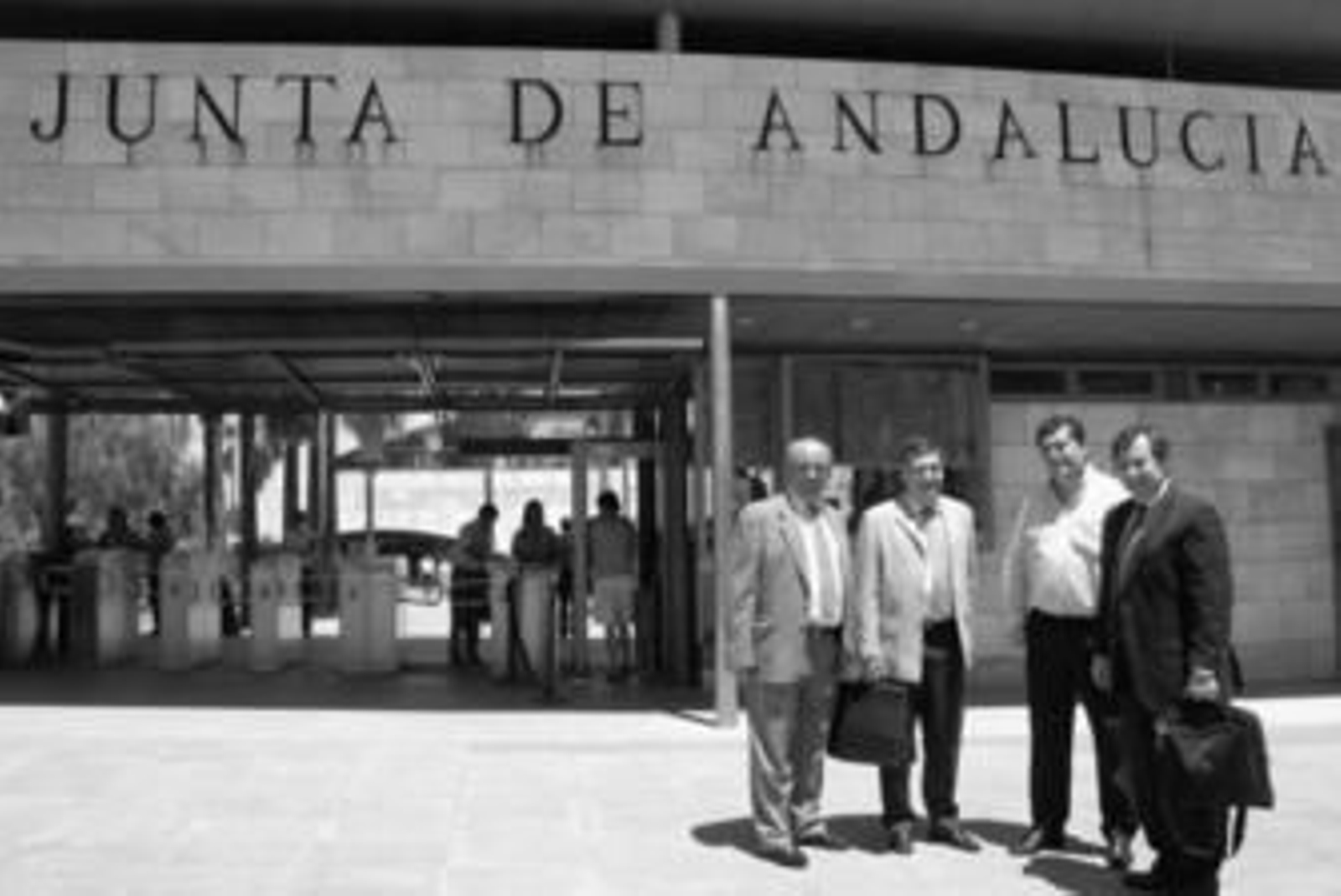 Francisco Javier Sánchez, Francisco Martín, Alonso Rojas y Juan Sandubete, ayer, en Sevilla.