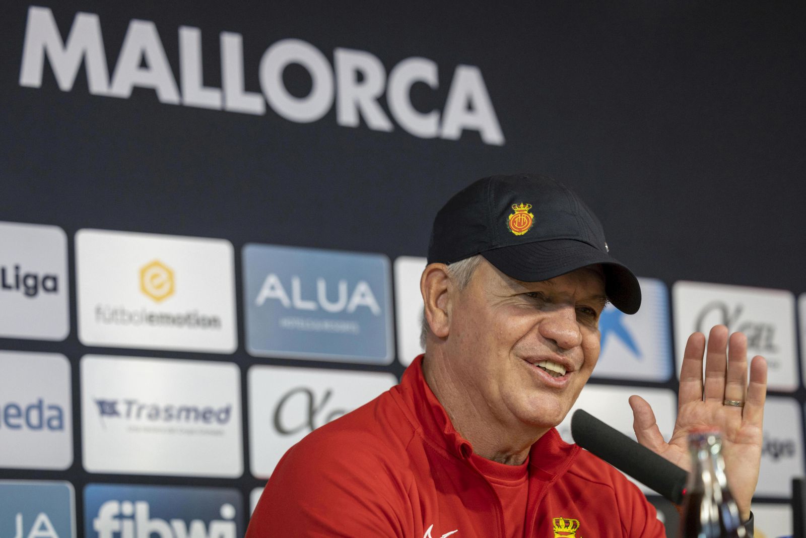 Javier Aguirre, en rueda de prensa.