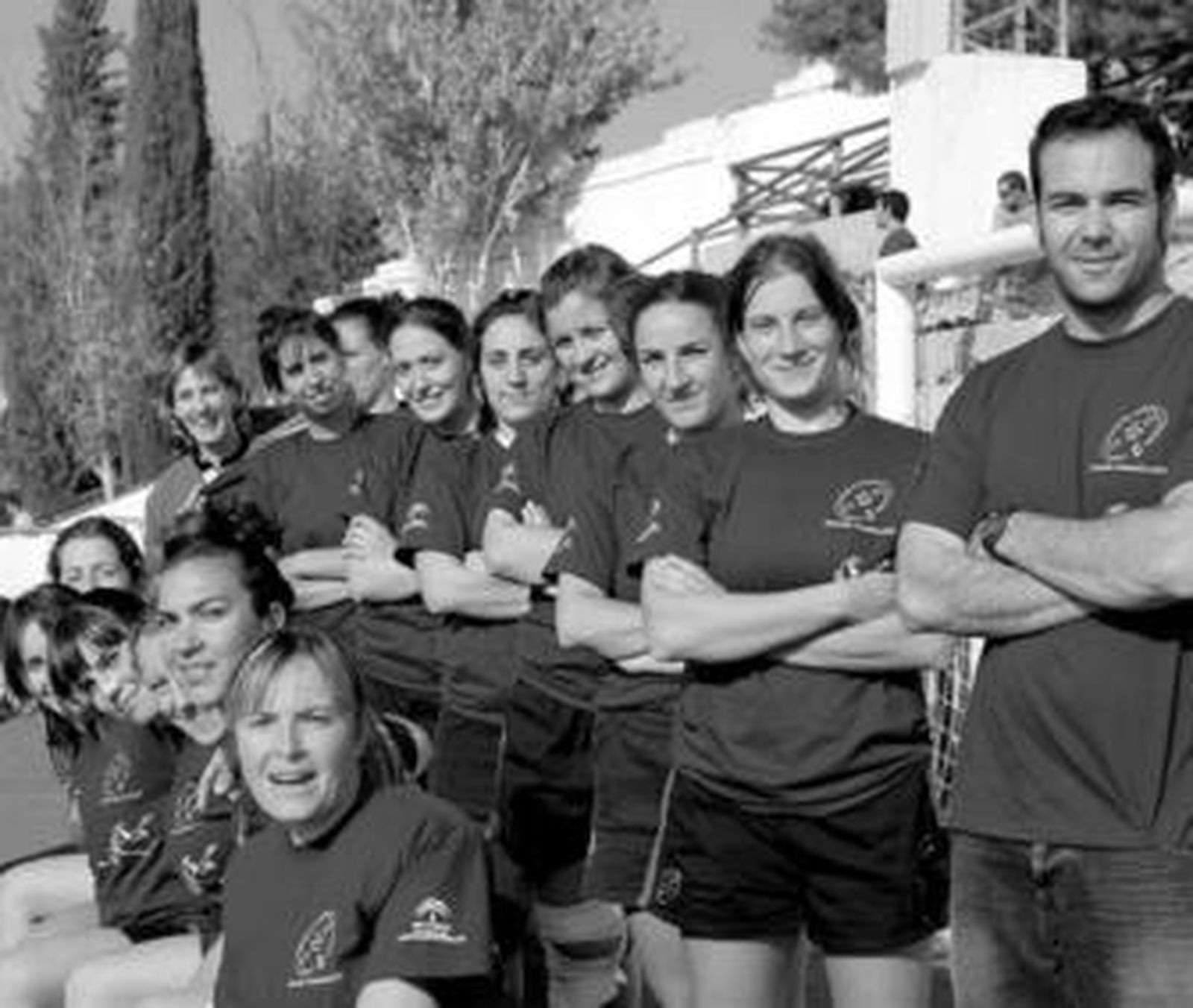 El CD Granada 2004, como se llamaba en la temporada pasada, antes de un partido.