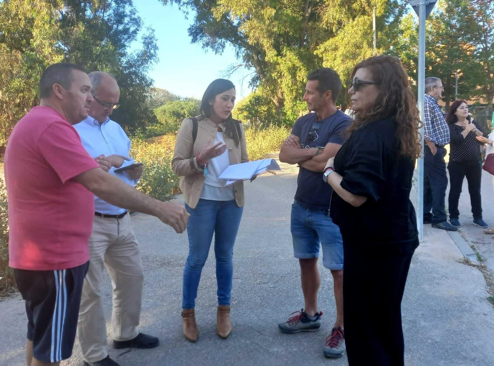La reunión entre los responsables socialistas y los vecinos afectados.