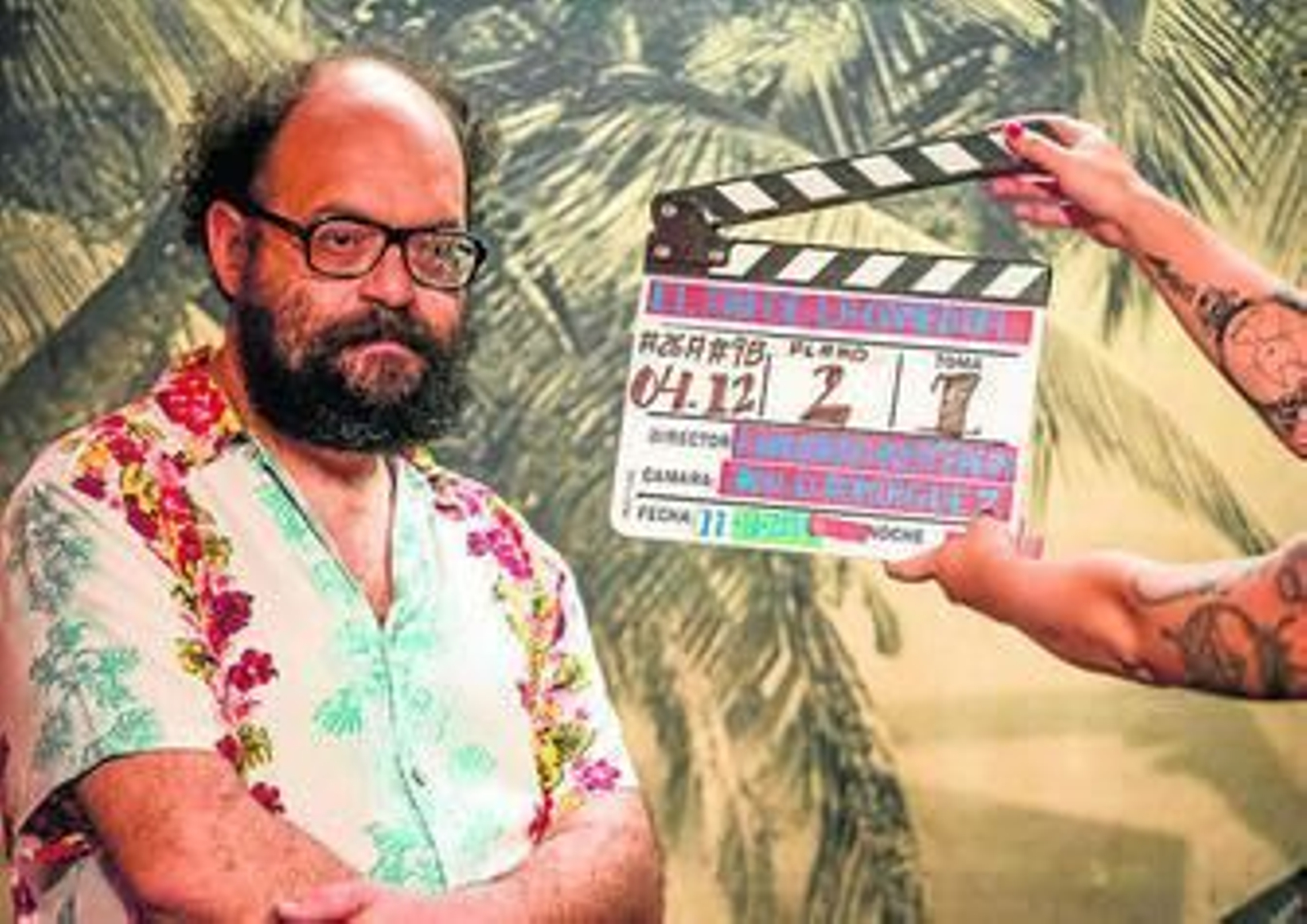 Ignatius Farray en el rodaje de 'El fin de la comedia', serie que se estrena hoy, con sus seis capítulos de una tacada.