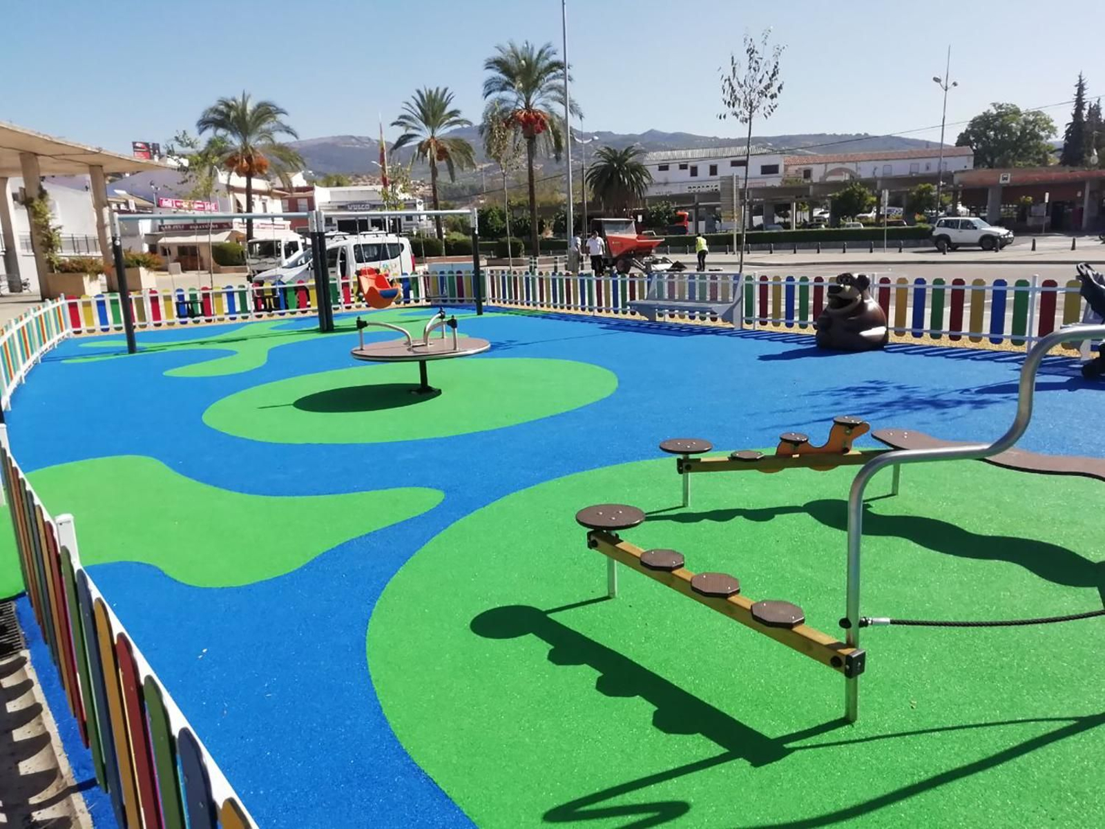 Así luce la zona de juegos infantiles de La Tejera.