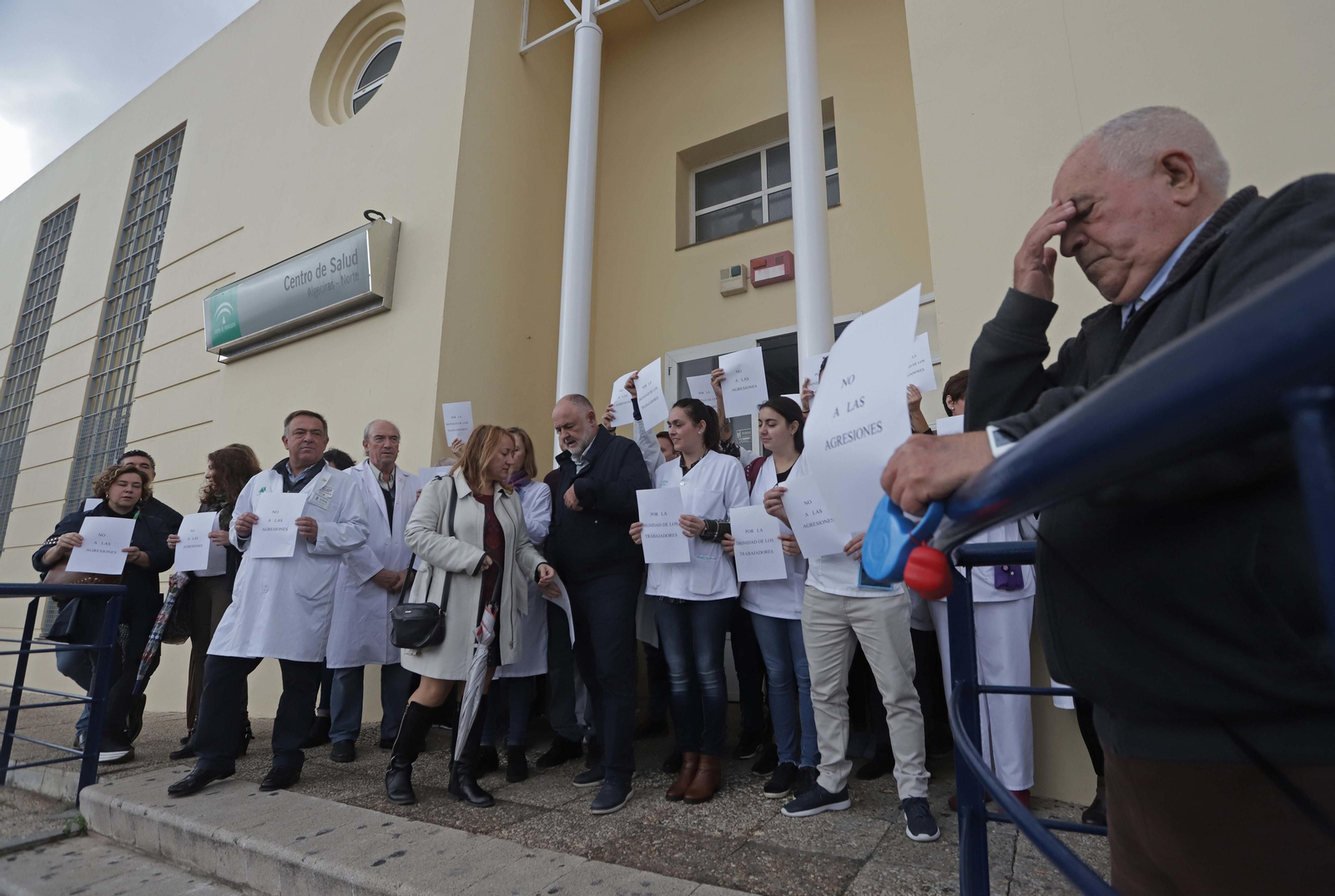 Un momento de la concentración en Algeciras.