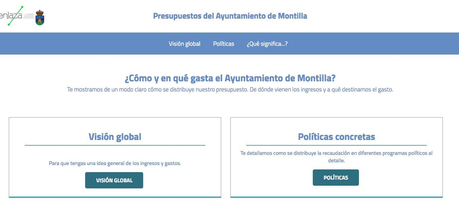 Imagen del Portal de Transparencia del Ayuntamiento de Montilla.