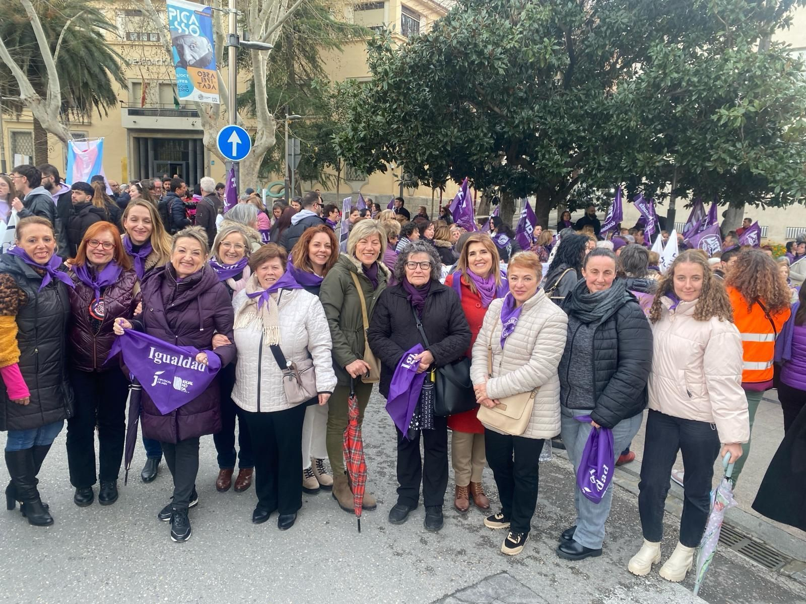 Manifestación del Día Internacional de la Mujer en Jaén.