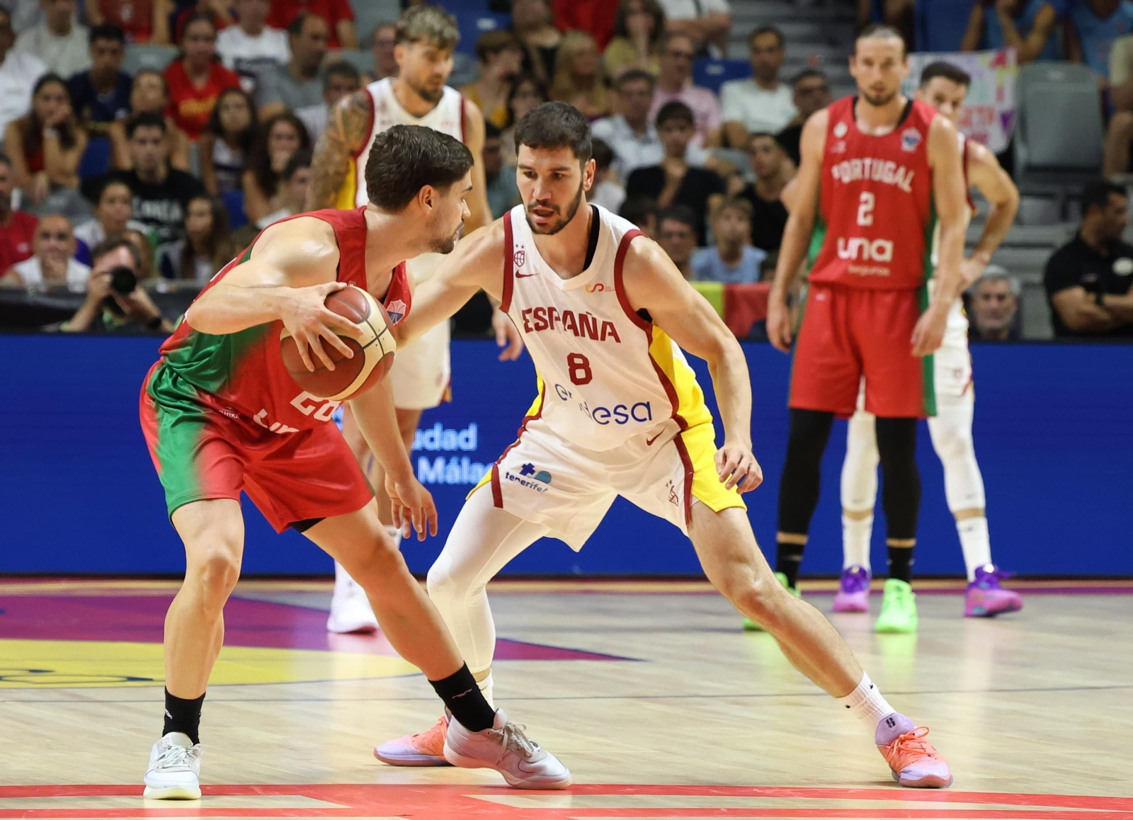 España-Portugal de baloncesto en Málaga, en fotos