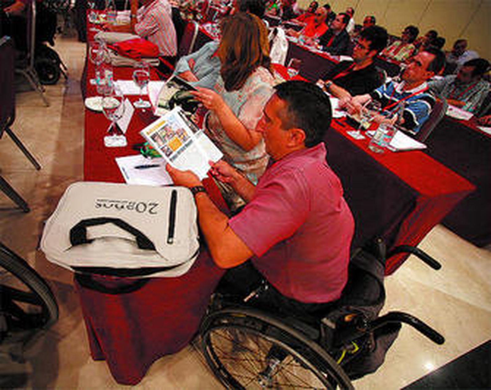 Asamblea del colectivo de discapacitados en Málaga.