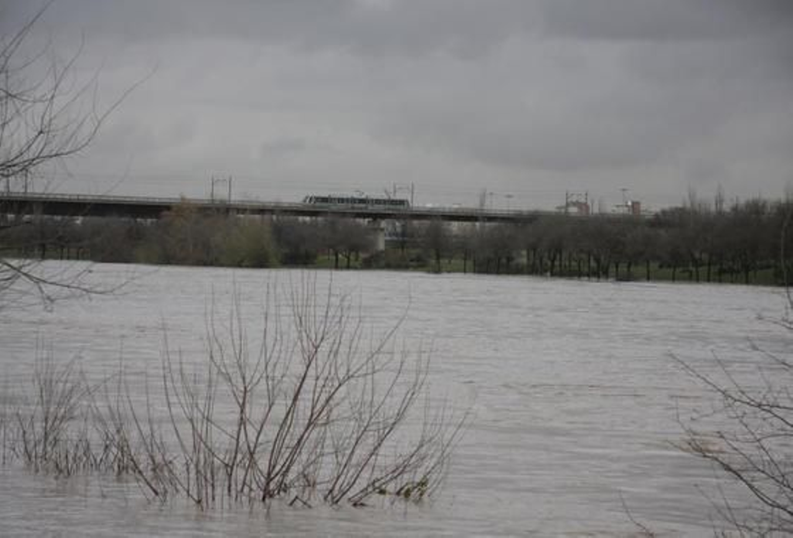 El río alcanza grandes niveles en San Juan de Aznalfarache.

Foto: Victoria Hidalgo
