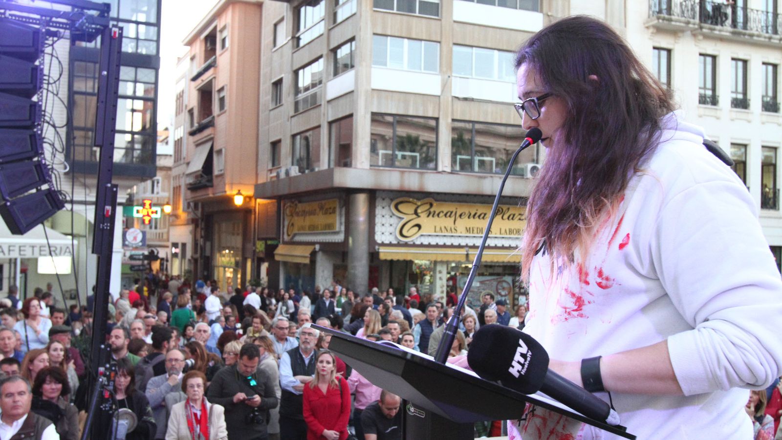 La estudiante Iliana Díaz durante su intervención.