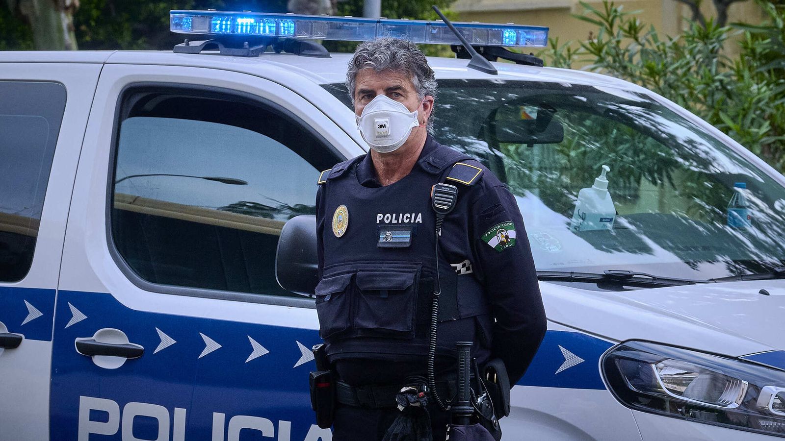 Antonio Dueñas, de servicio en Cádiz en la Policía Local.