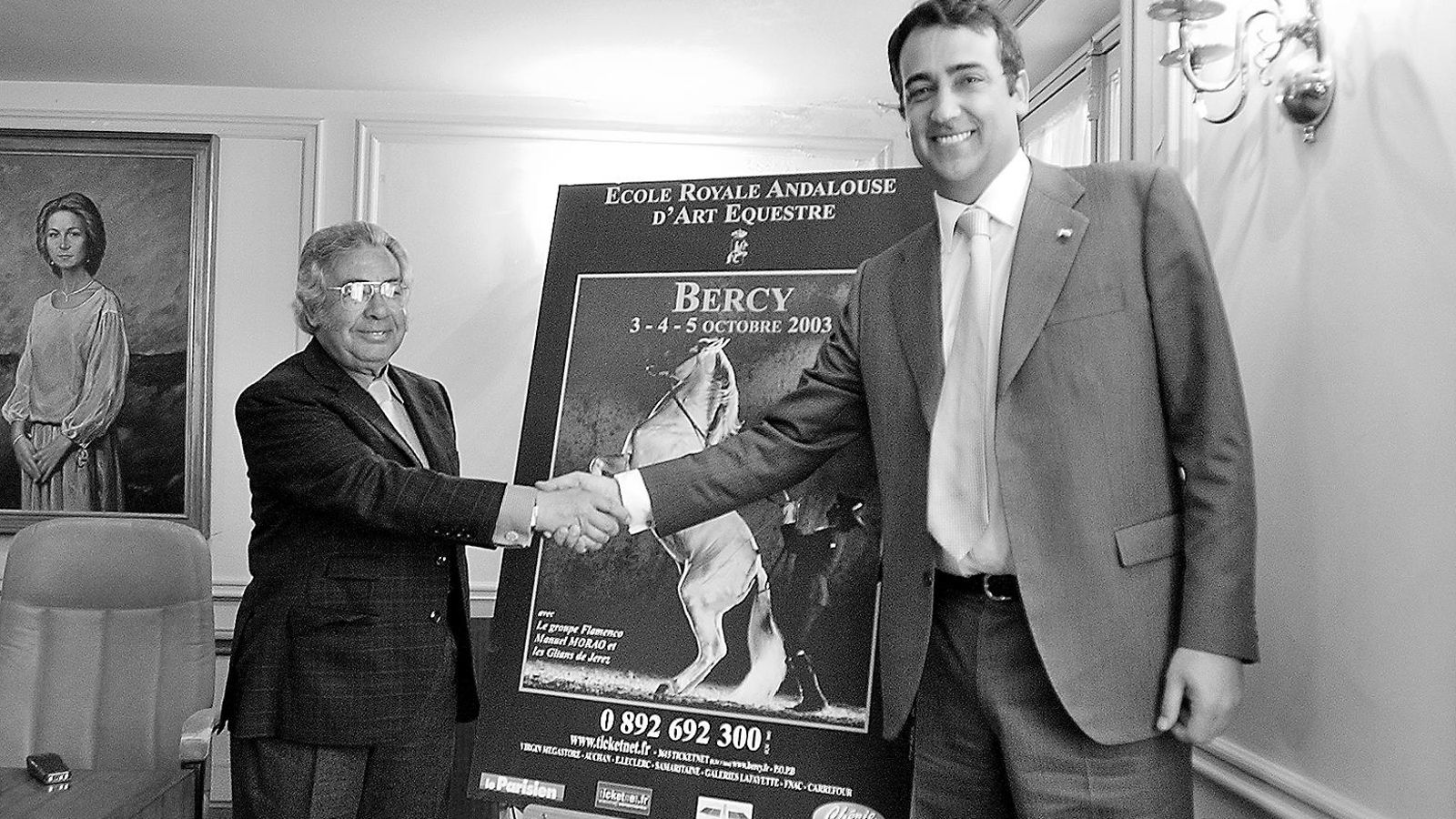 Manuel Morao y Enrique Gutiérrez, durante la presentación del espectáculo en 2003.