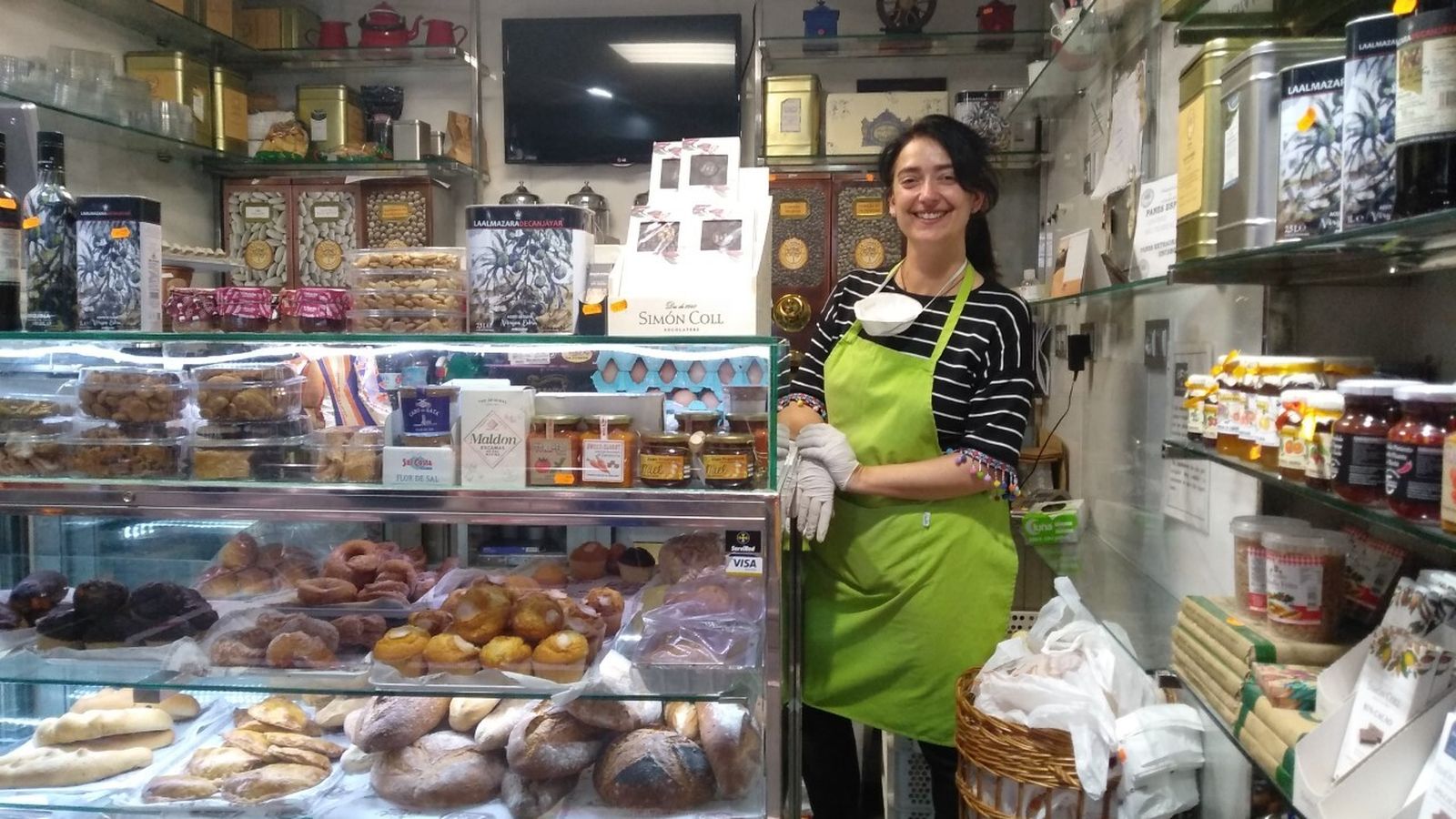 Cristina Merino en su puesto La Chanata