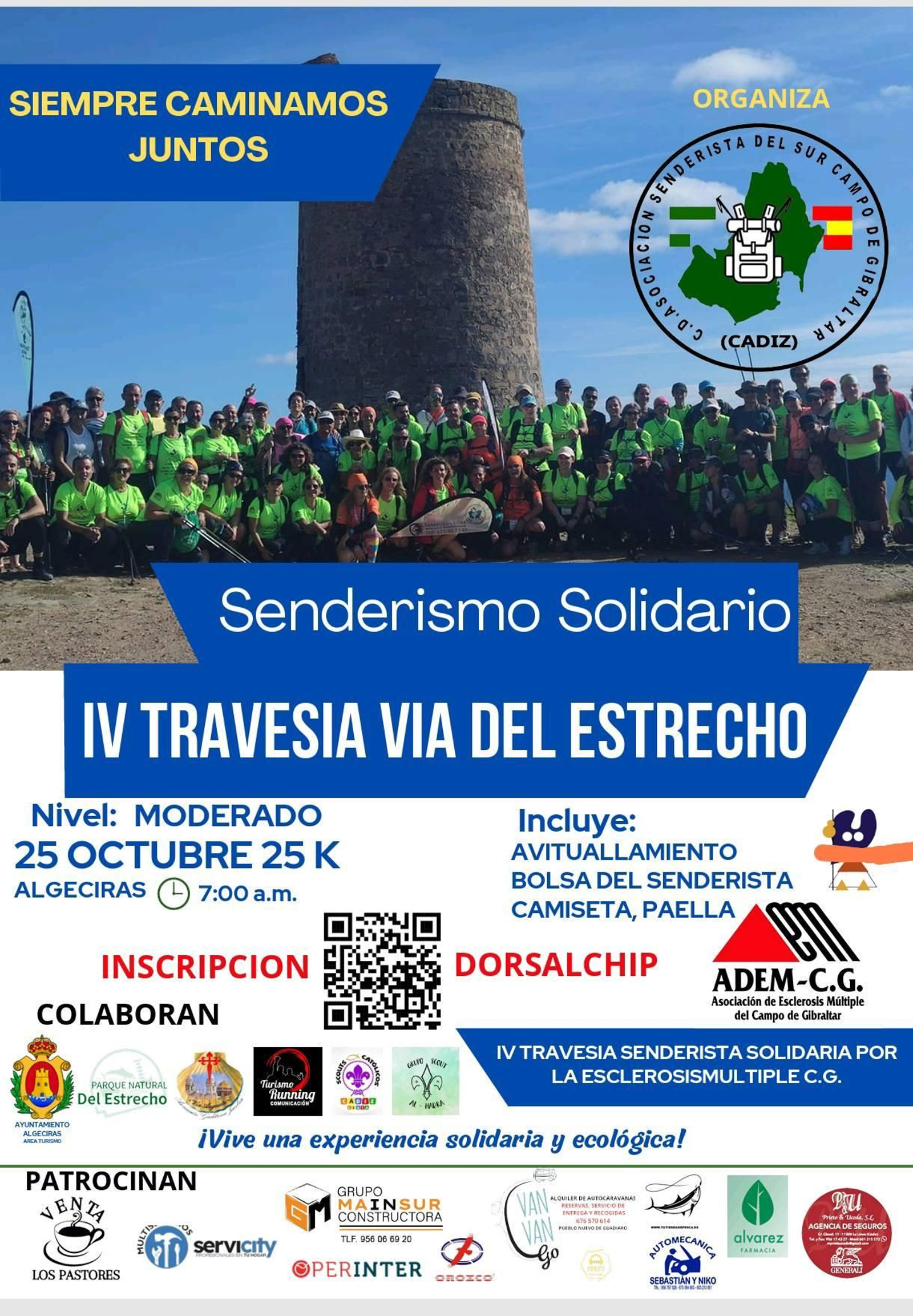 Cartel de la IV Travesía Vía del Estrecho.