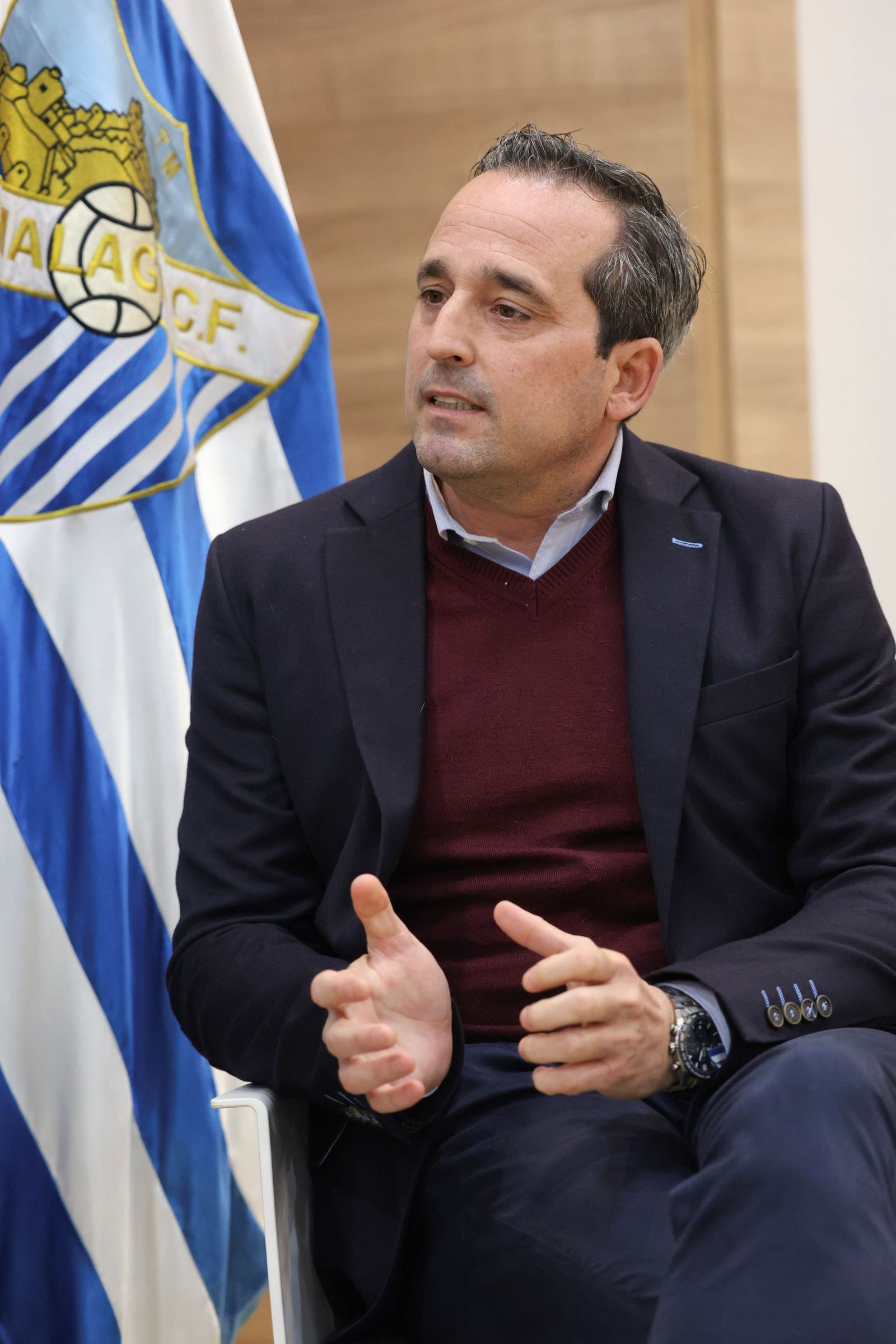 Las fotos de la entrevista con Kike Pérez, director general del Málaga CF