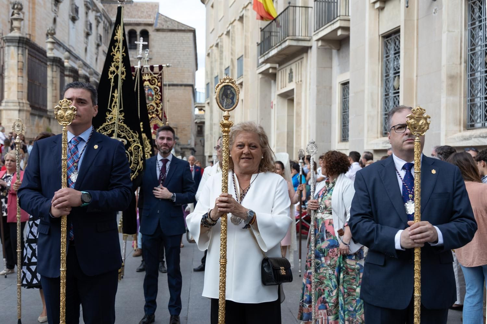 Así ha procesionado la Virgen de la Capilla por Jaén en su día grande.