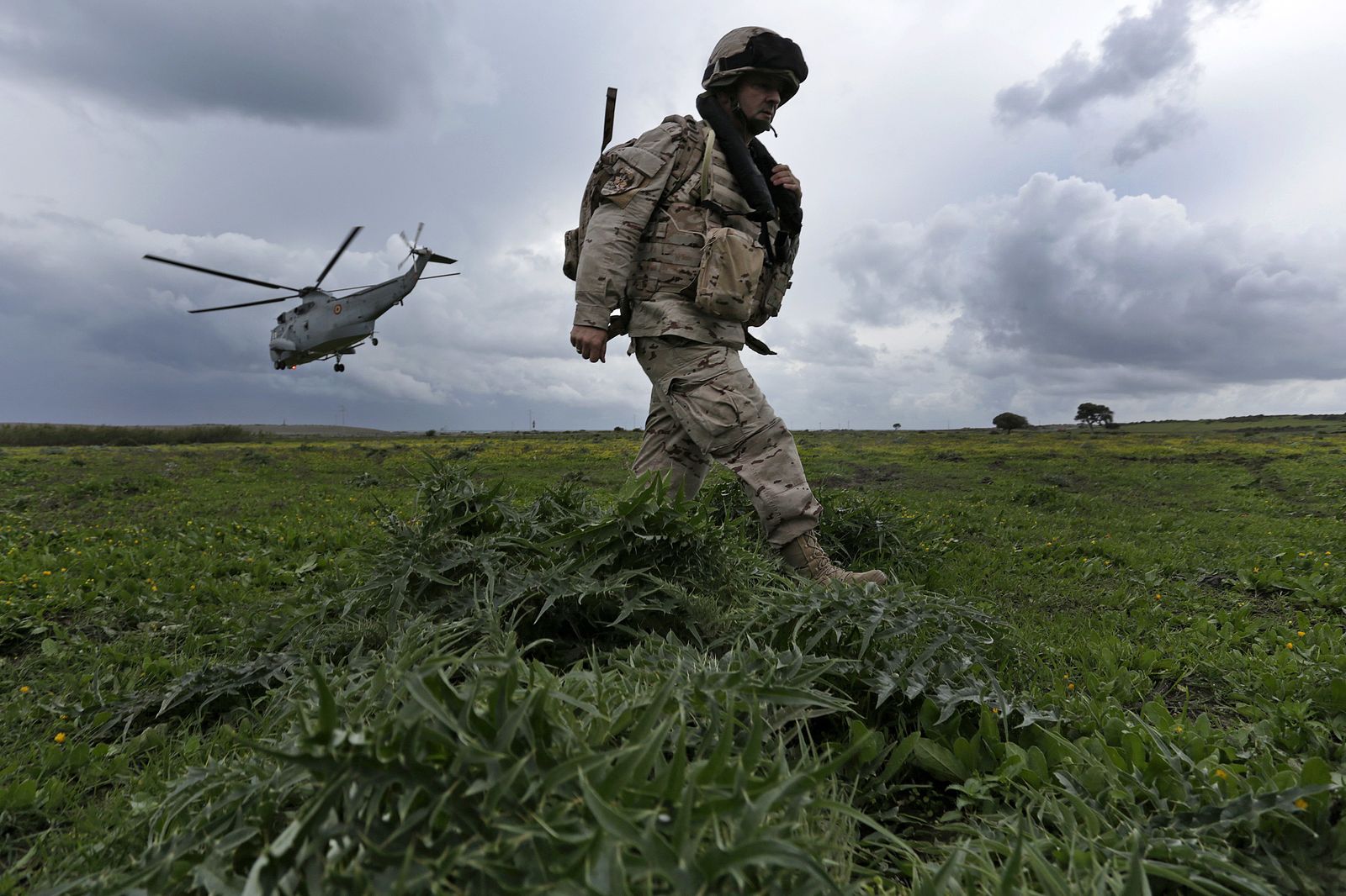 Maniobras Gruflex 61 de la Armada en el Retín