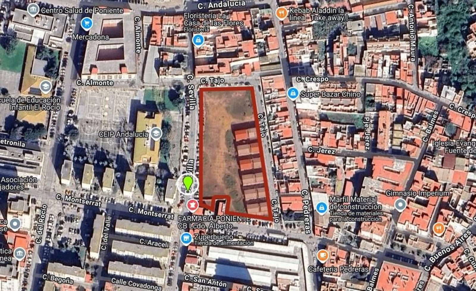 El solar en el que se construirá la nueva Comisaría de la Policía Nacional en La Línea. El solar en el que se construirá la nueva Comisaría de la Policía Nacional en La Línea.