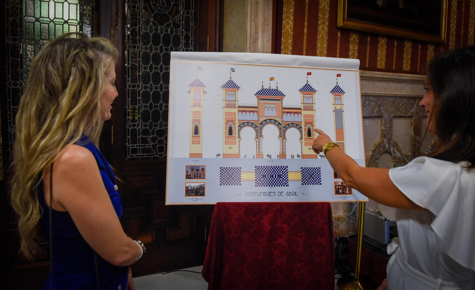 La presentación de la portada de la Feria de Sevilla 2024, en imágenes