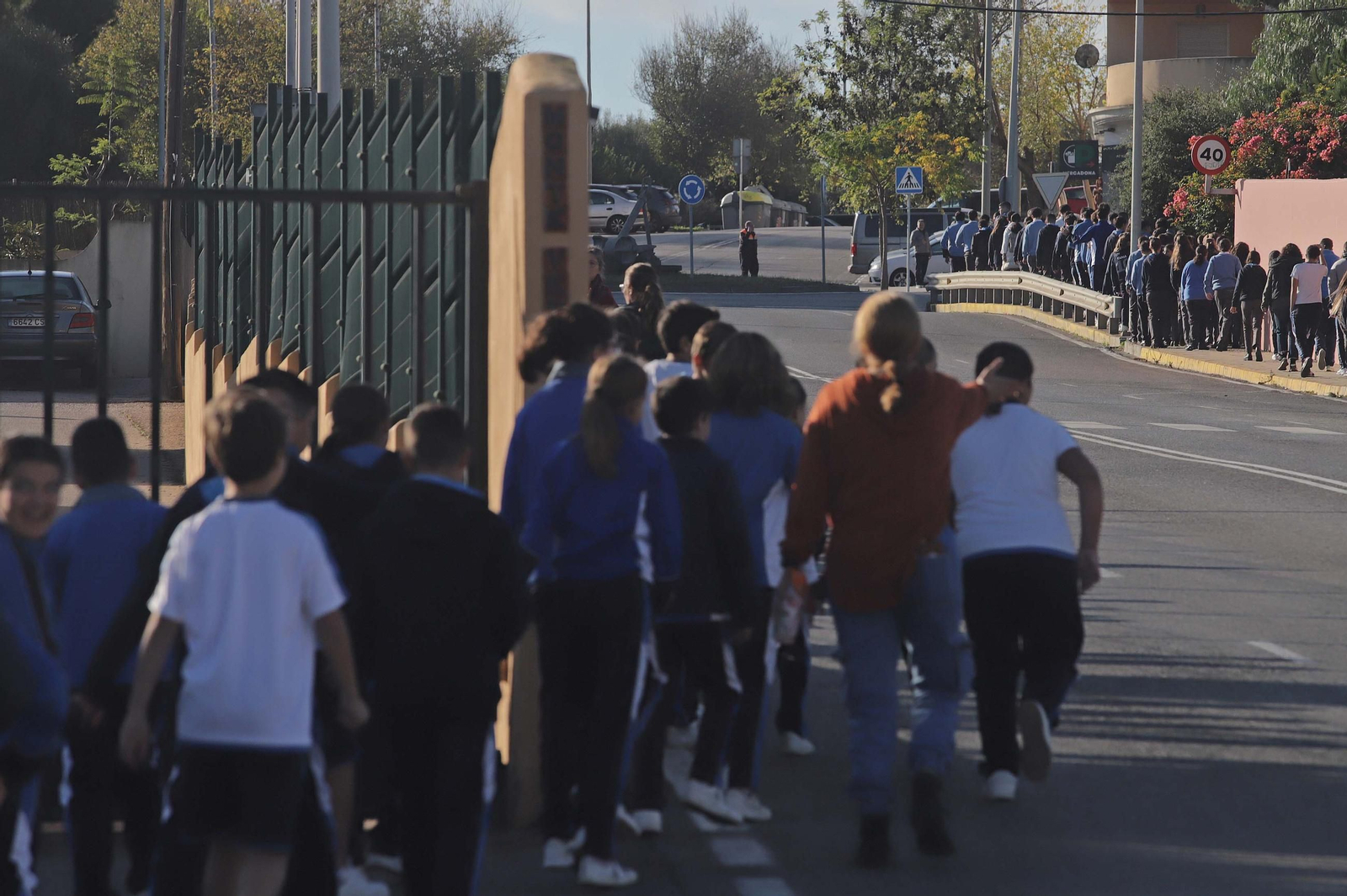 Fotos del simulacro de tsunami en el colegio Nuestra Señora de los Milagros en Algeciras