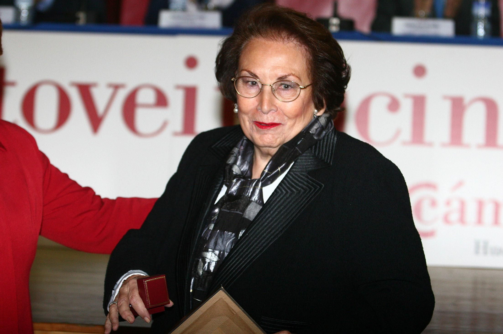 La empresaria onubense Isabel Arcos, en un acto de homenaje de la Cámara en 2012.