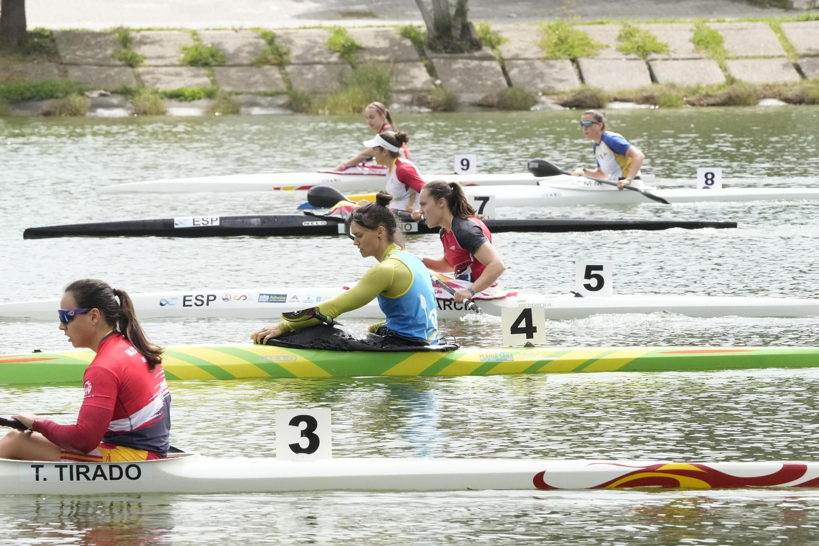 Una imagen de una de las pruebas disputadas en el CEAR La Cartuja tras la llegada.